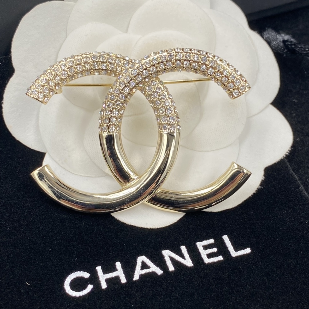 Chanel Half Diamond Brooch - Original Replica Club