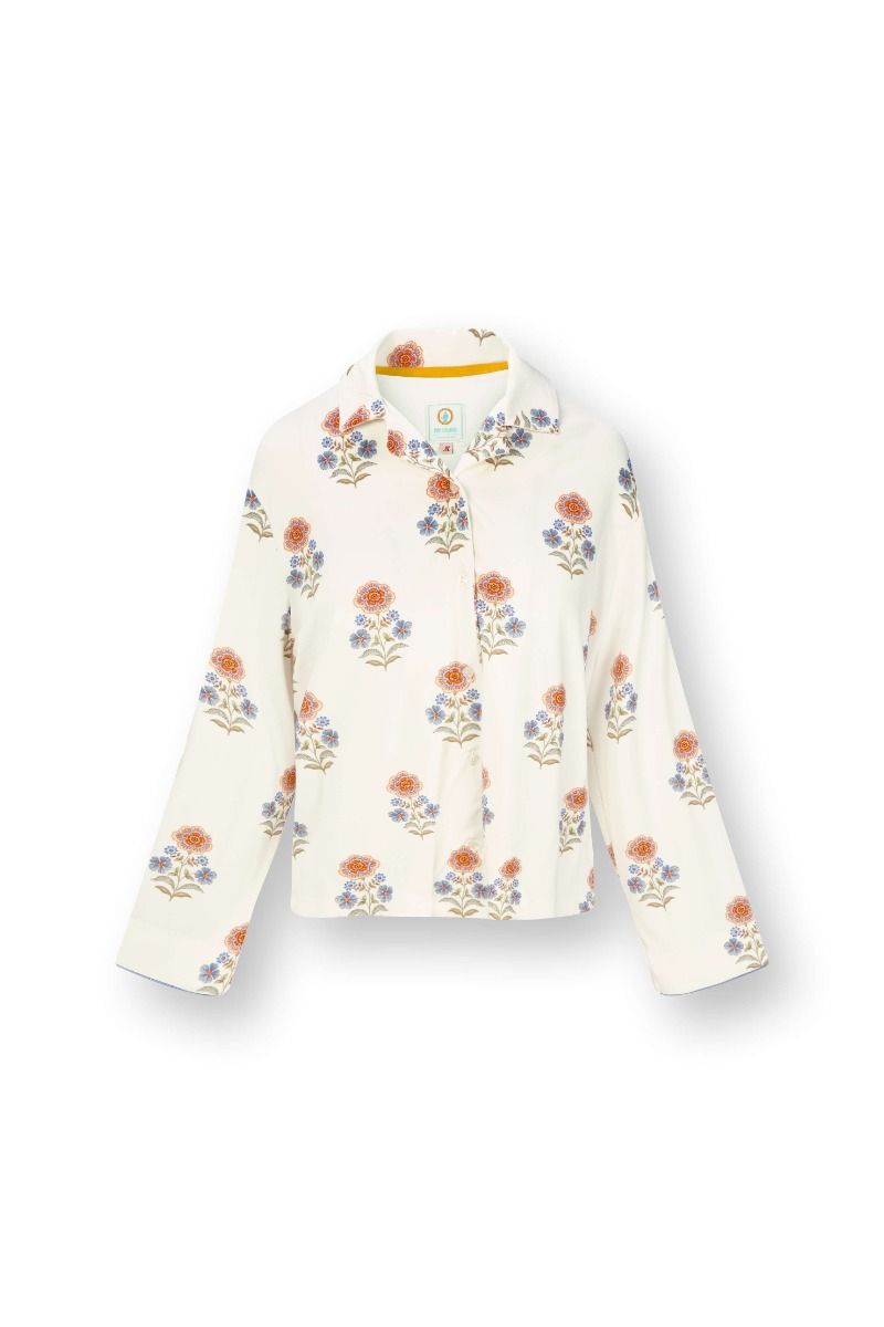 Faye Long Sleeve Top Tanaka White