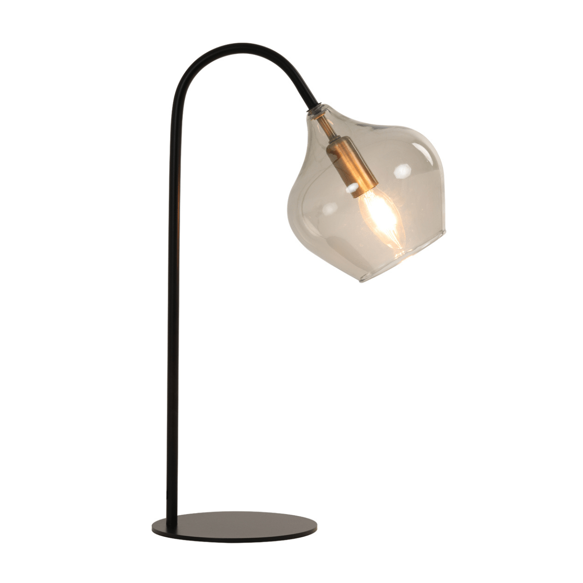 Light & Living - Rakel tafellamp 50cm mat zwart smoke