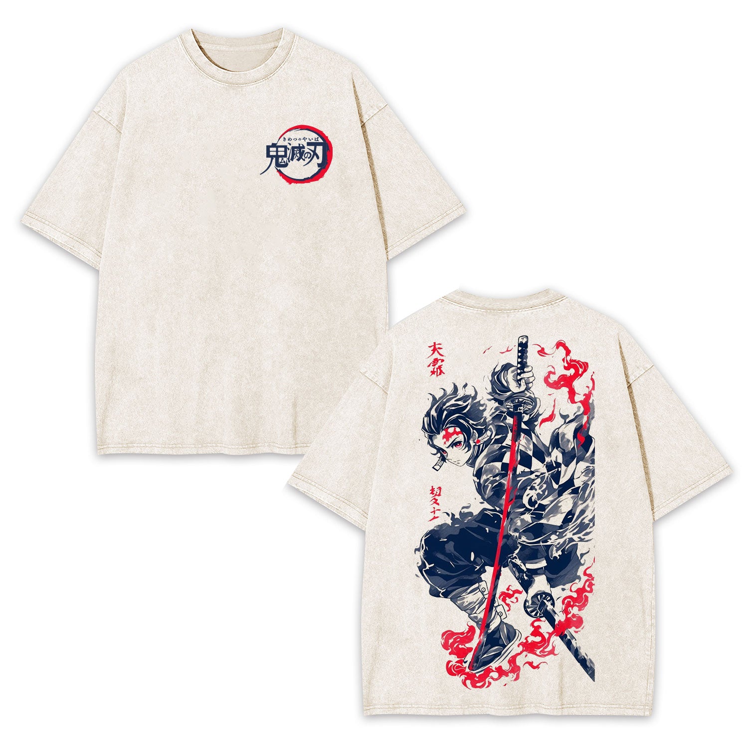 Unisex Anime Inspired Vintage Washed T-Shirt丨Comicssoul