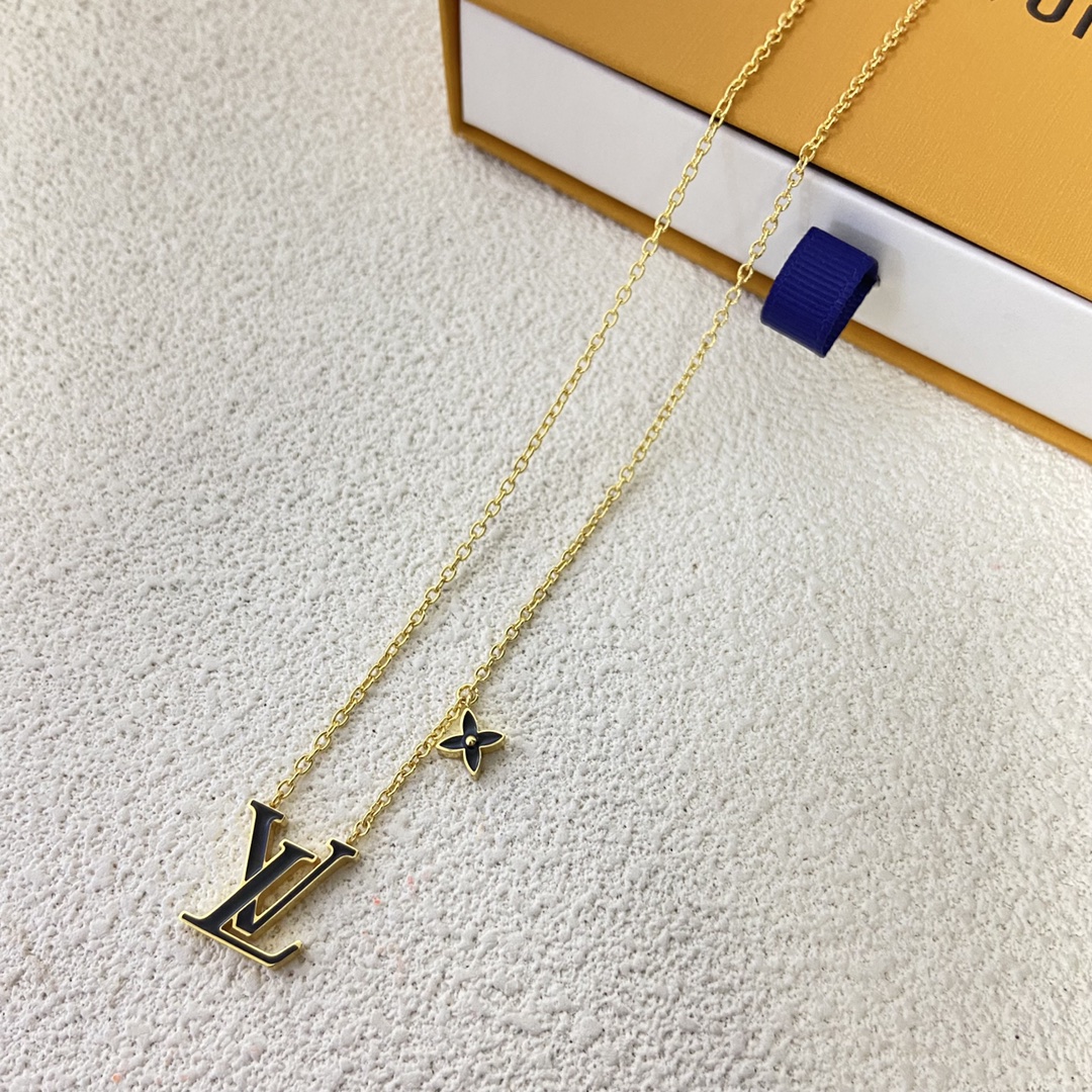 Louis Vuitton Color Enamel LV Pendant Necklace - Original Replica Club
