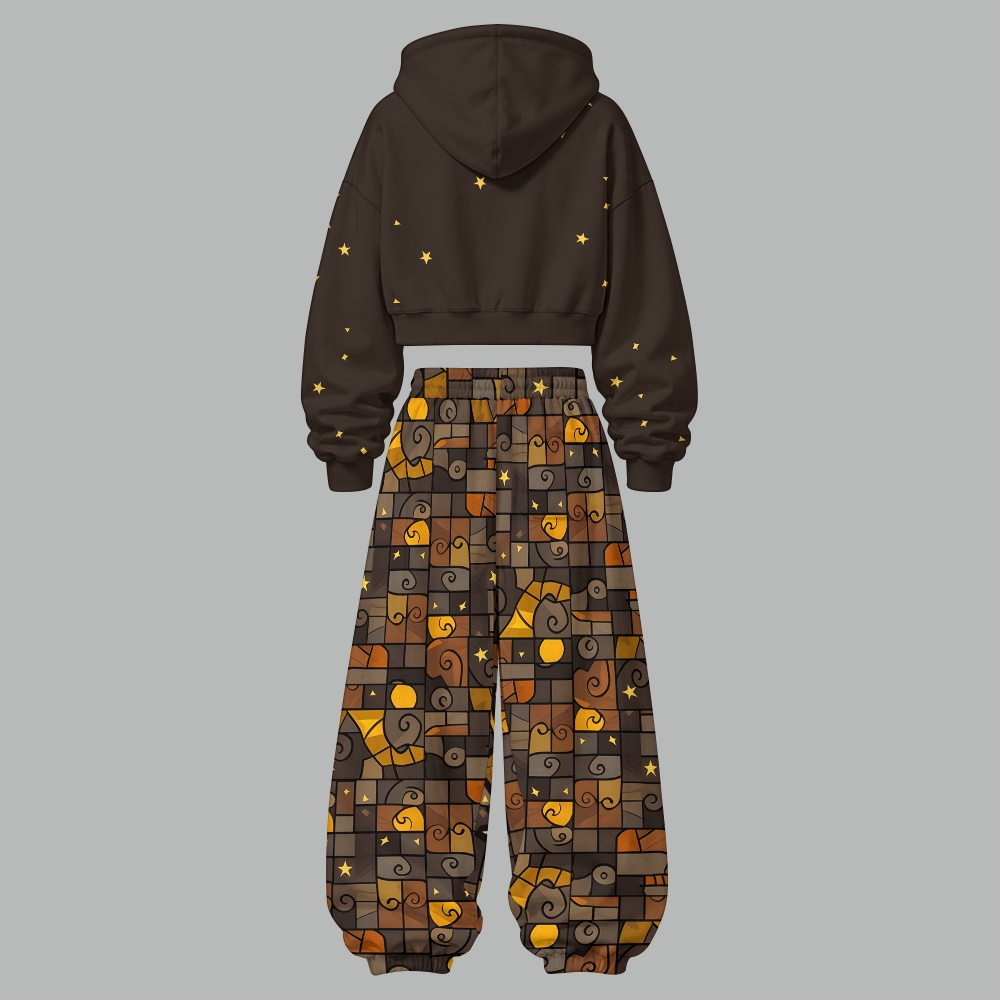 Pokémon Women's Cropped Long Sleeve Hoodie & High Waist Jogger Pants Two Piece Tracksuit Set TeeThreads Sustain the Scene with Custom Apparel