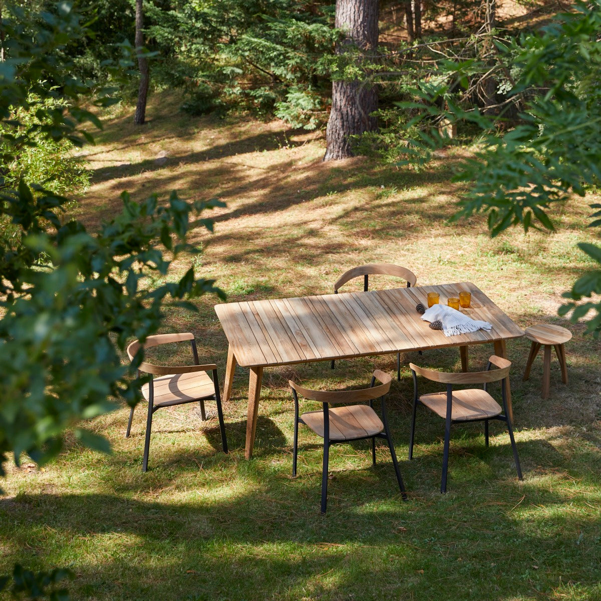 Tikamoon - Tuintafel van gerecycled teakhout 200 Katrine
