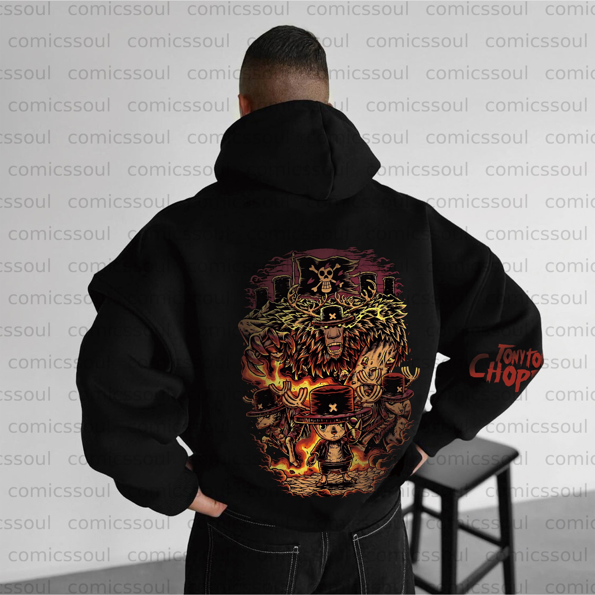 Unisex Anime Graphic Streetwear Vintage Plush Hoodie