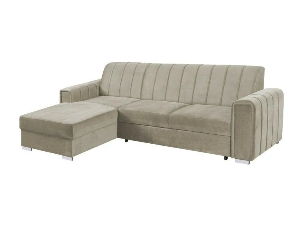 Sofá rinconero Lluesmahome 166 con función de descanso color marrón claro de 260x183x86cm  UU9064881