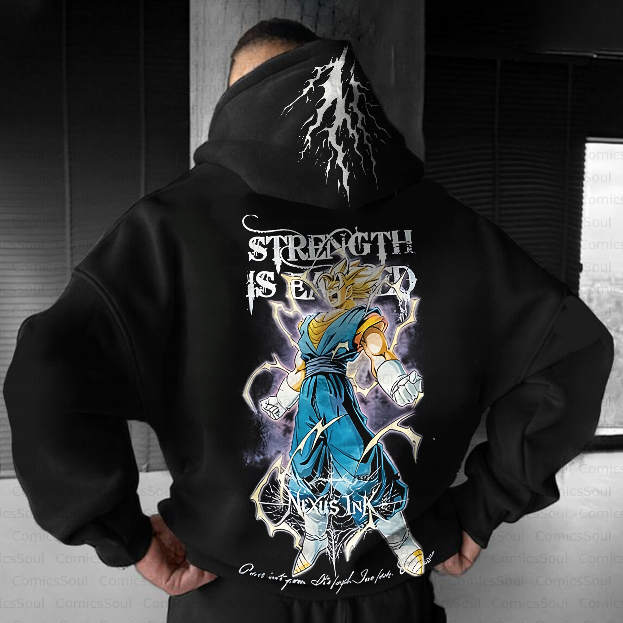 Unisex Anime Inspired Vintage Plush Hoodie