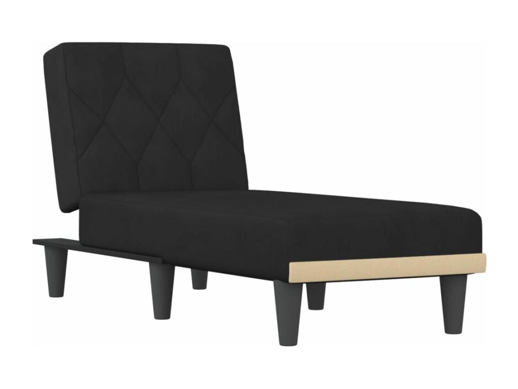 Sillón de terciopelo negro