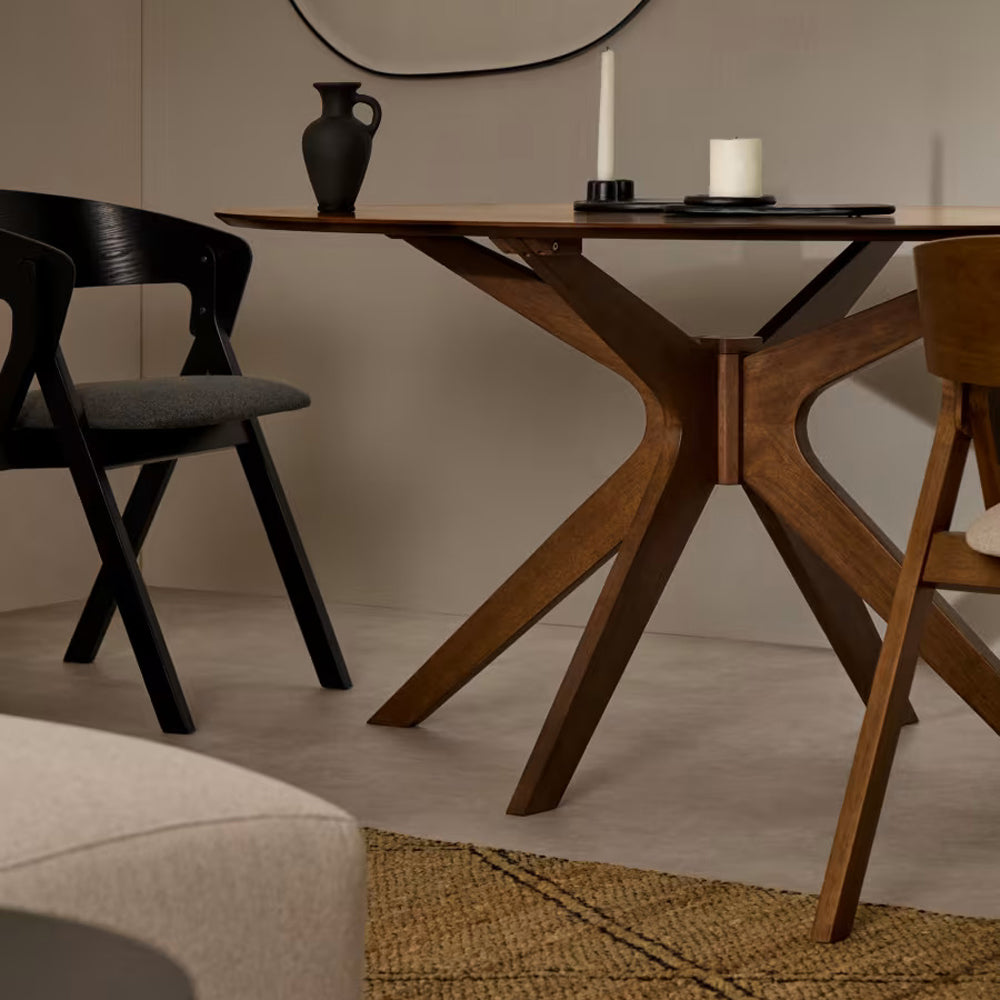 Kave Home Naanim Eettafel 180 x 110 cm - Walnoot