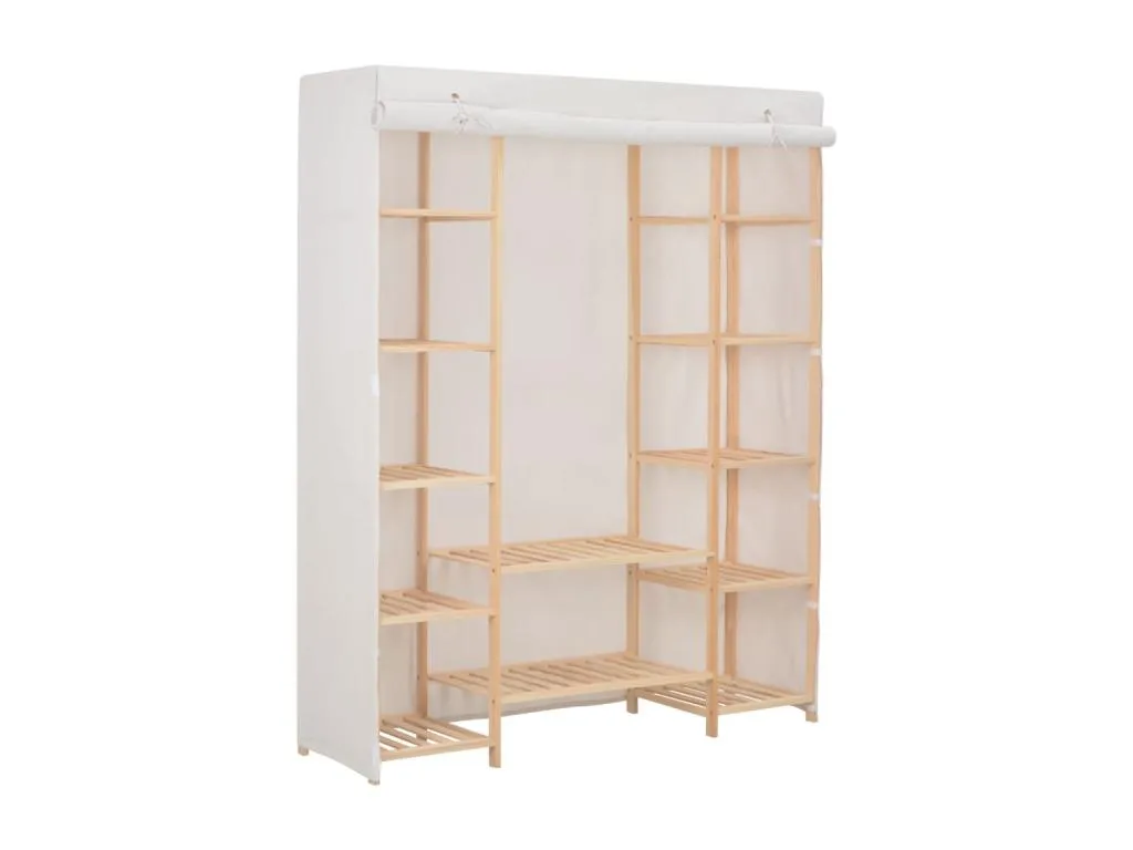 Armario Blanco 135x40x170 cm Tela 57282xfko