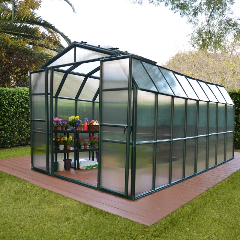 WAYFAIR Rion Greenhouse 237.5 Cm H X 267 Cm W X 514 Cm D