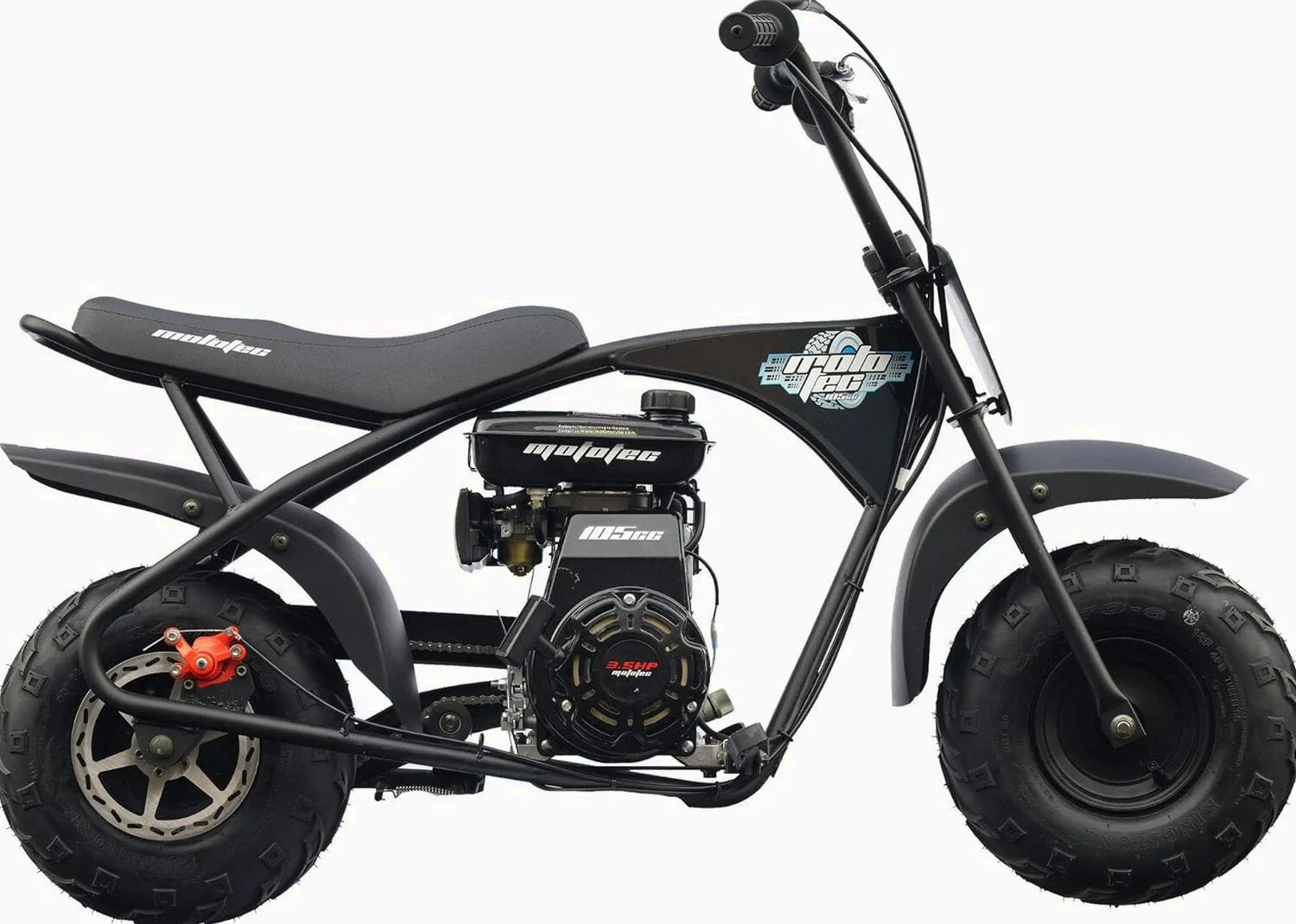 MotoTec 105CC 3.5HP Mini Bike, Black, Alloy Steel, 23mph - KN110-A - Image 8 MotoTec 105CC 3.5HP Mini Bike, Black, Alloy Steel, 23mph - KN110-A - Image 8