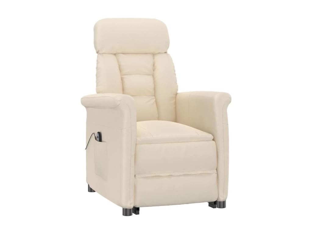 Sillón reclinable eléctrico microfibra beige