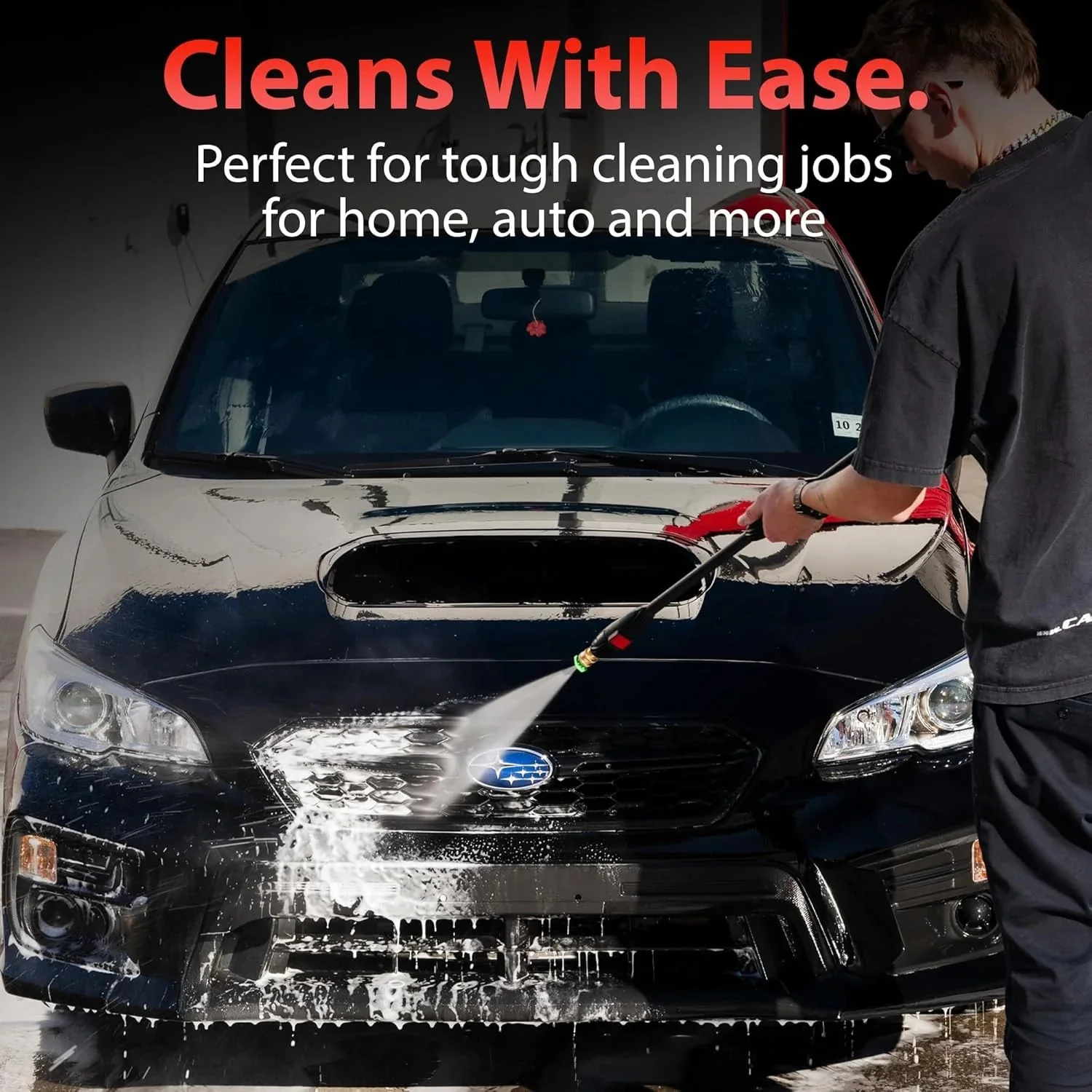 Electric Pressure Washer 2.0, Powerful 1.4 GPM 2000 PSI Car Pressure Washer Sprayer, Snub Nose & Tip Attachment, Use,Car Soap, Patio Boat RV Motorcycle Car Garage Deck Adam's Polishes