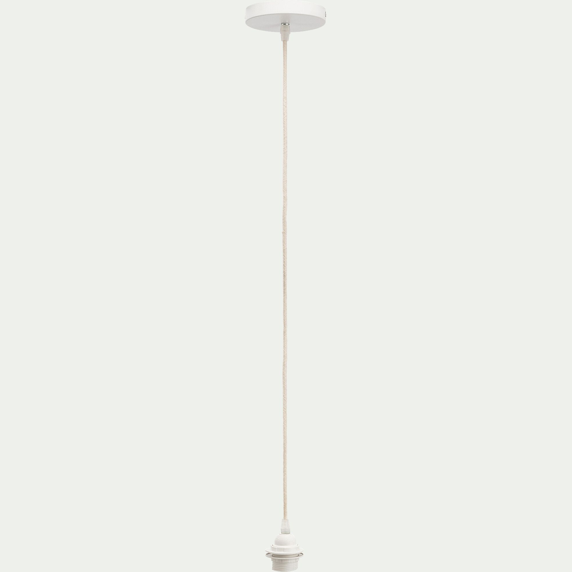 ARGUIN - Cordon électrique avec support blanc en tissu L150cm - beige roucas