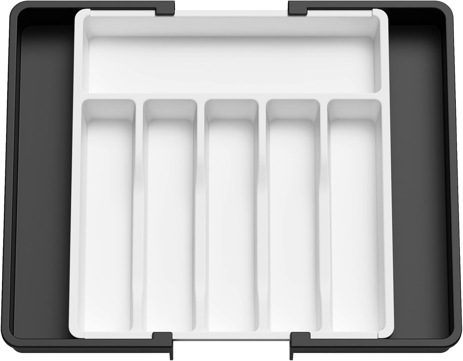 Lifewit Silverware Drawer Organizer, Expandable Utensil Tray for Kitchen, BPA Free Flatware and Cutlery Holder, Adjustable Plastic Storage for Spoons Forks Knives, 8.9-14.7 x 12.2