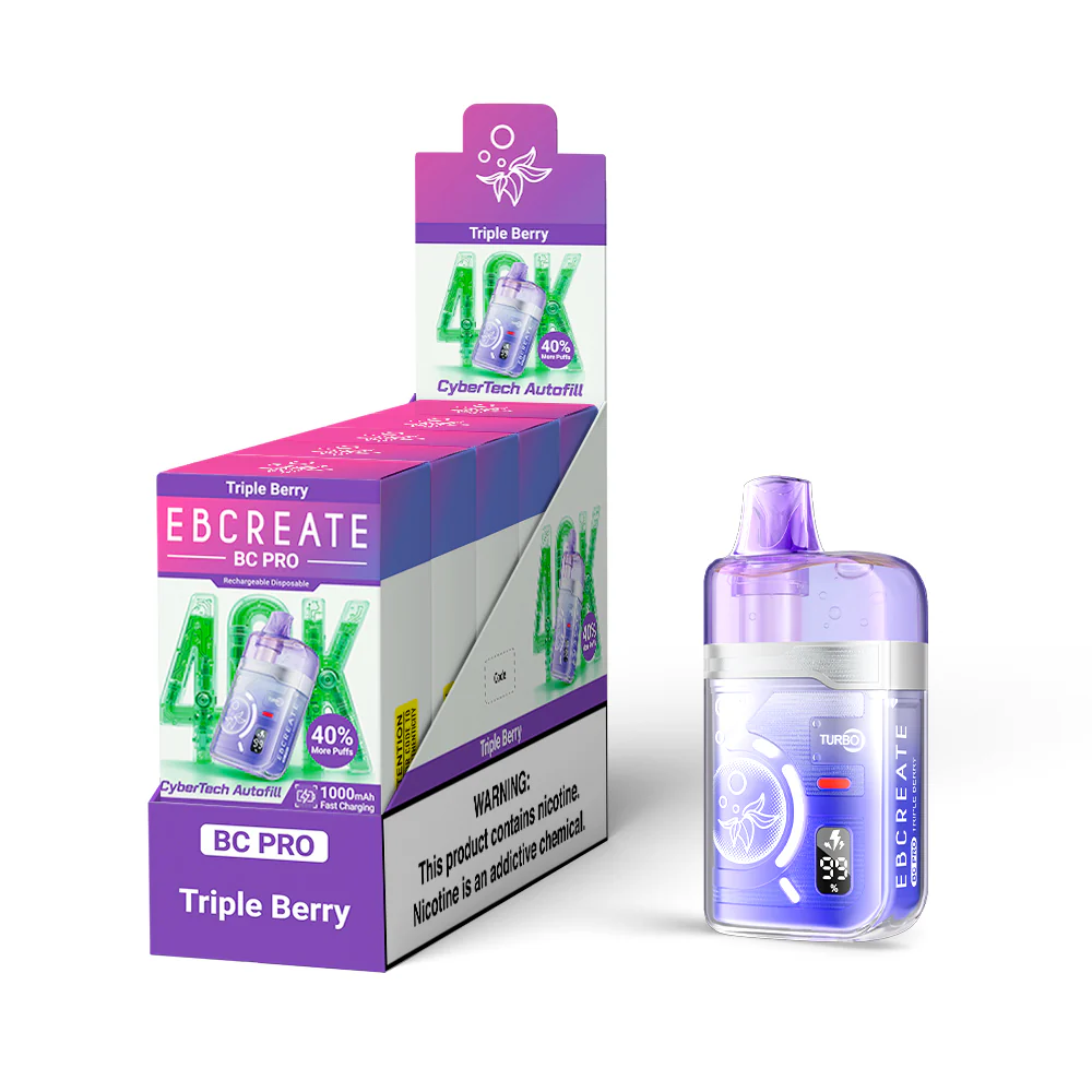 EBCREATE BC PRO ladattava kertakäyttöinen sähkötupakka (kaikki maut)