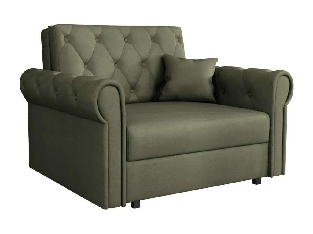 Sillón Quietena - Verde - 85x116x98cm - Tapiz - Patas Metal