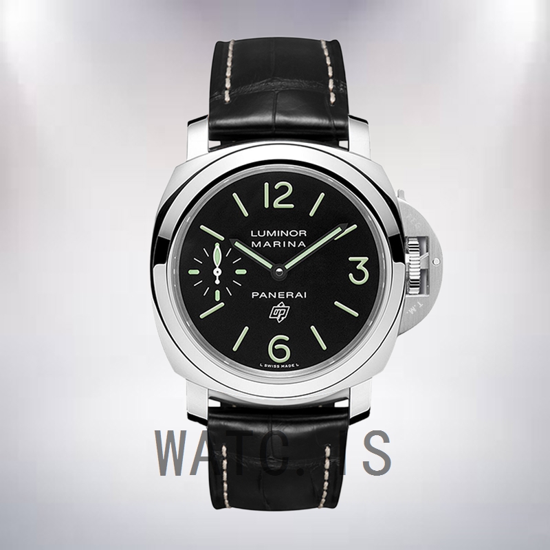 Panerai Luminor Marina 44mm PAM01005-001 Men's Black Dial Leather Strap