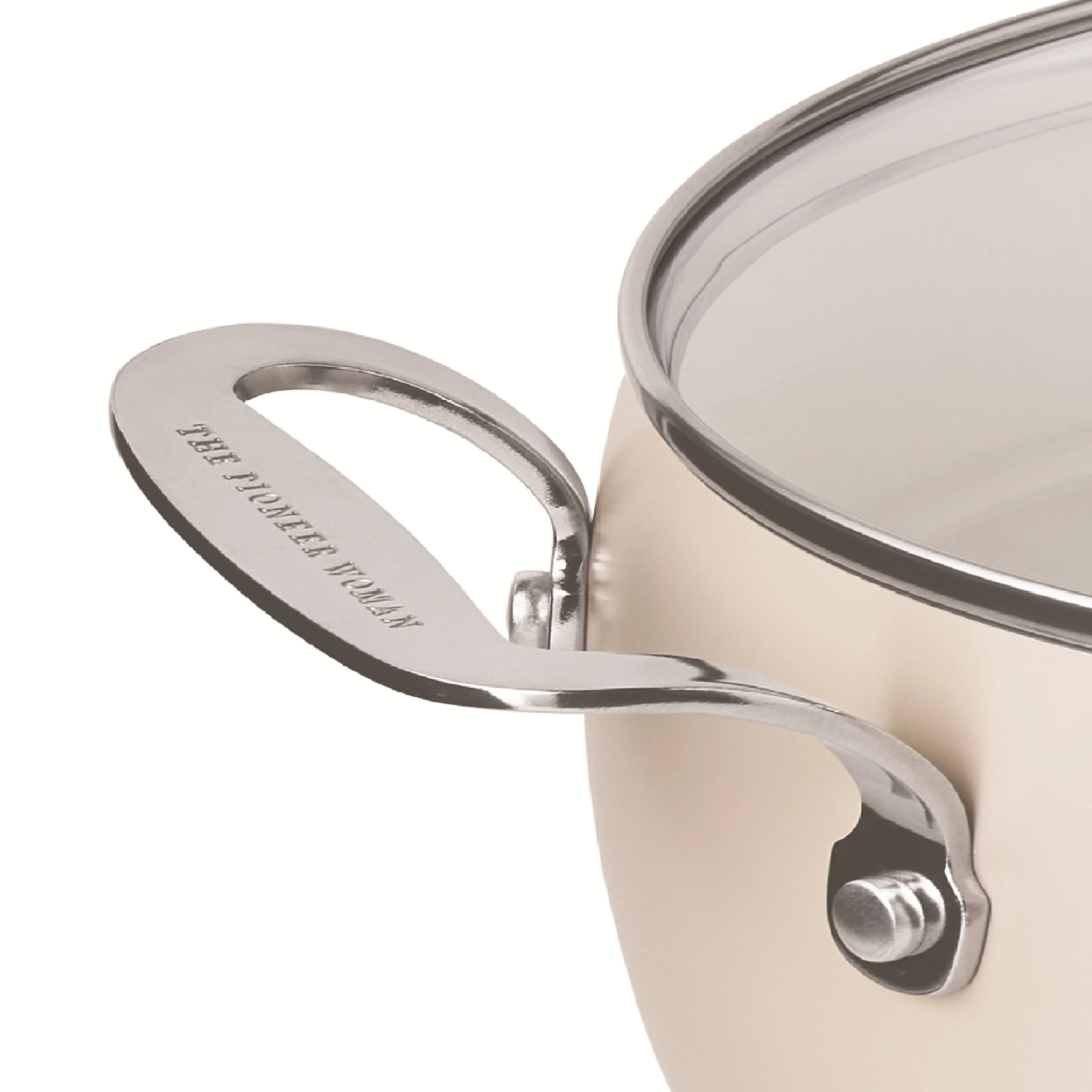 The Pioneer Woman Harlow 15-Piece Cookware Set, Ceramic Non-Stick Pots and Pans Set, Taupe - Image 20