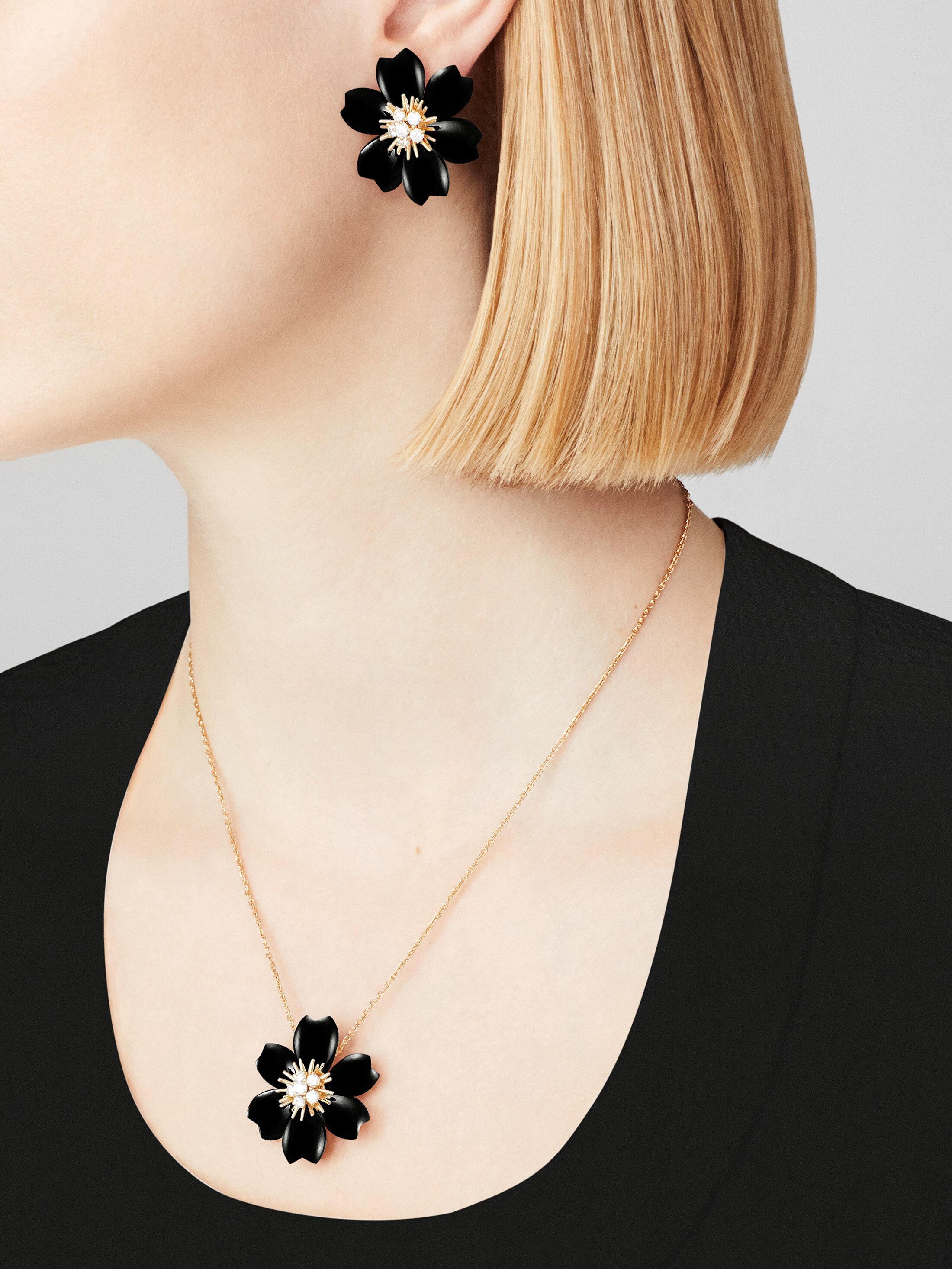 Replicate Rose de Noël earrings, small model(1:1 replica) - Original Replica Club