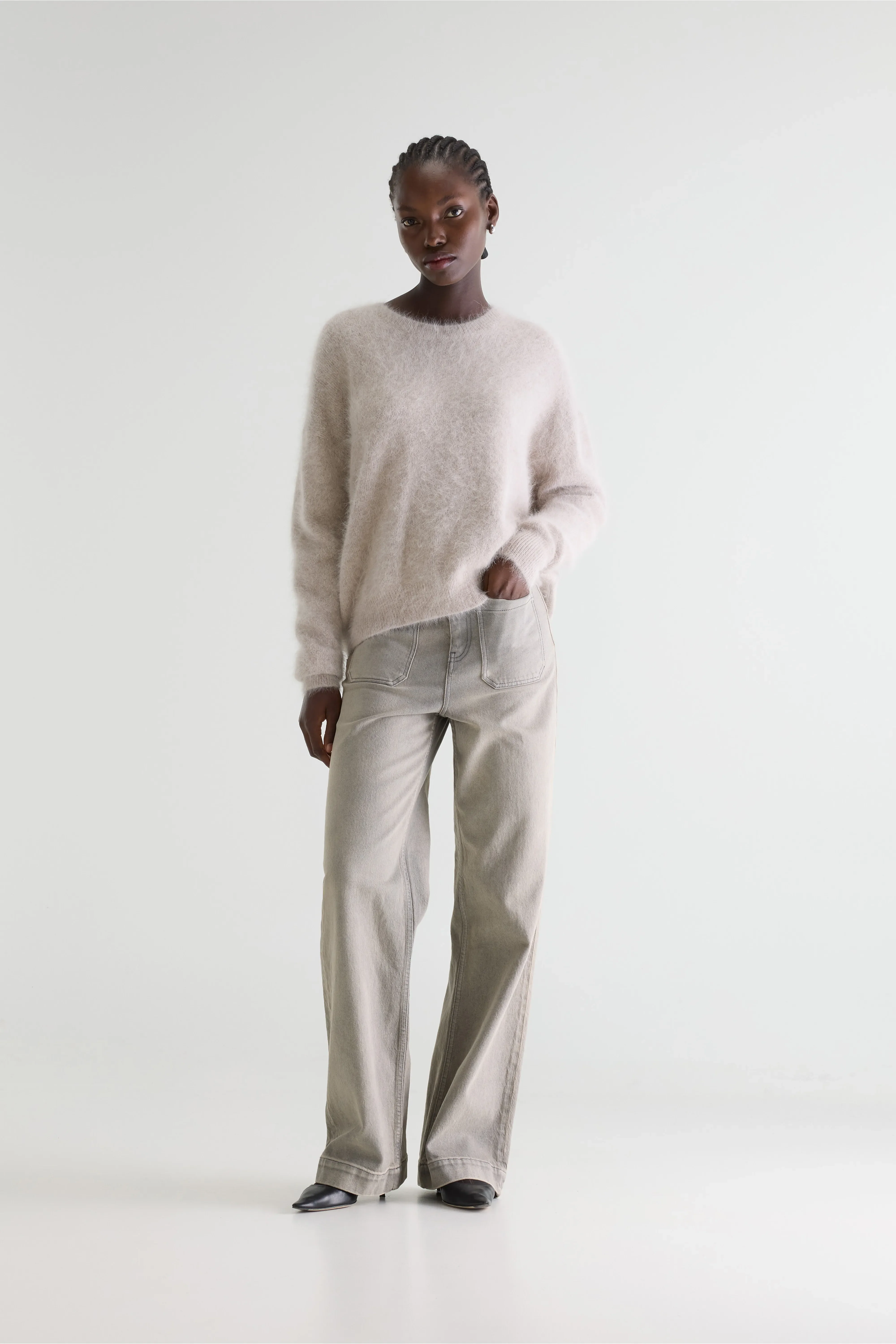 Bellerose Datus angora-blend sweater (261 / W / LIGHT GREY)