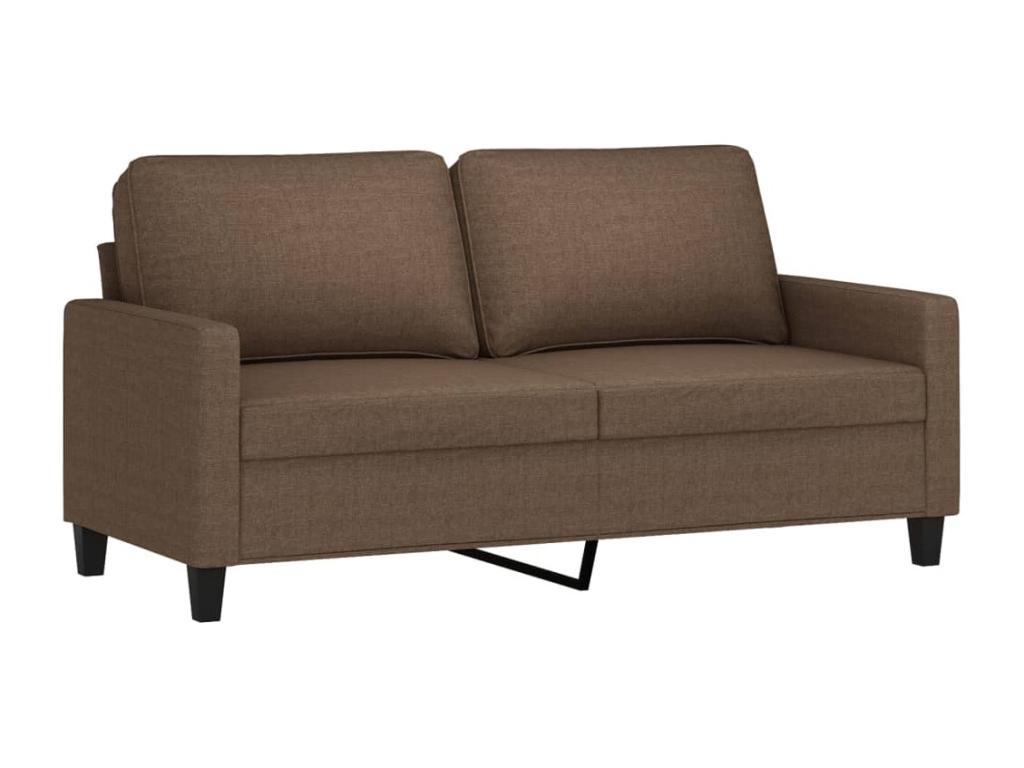 Sofá de 2 plazas de tela marrón 140 cm