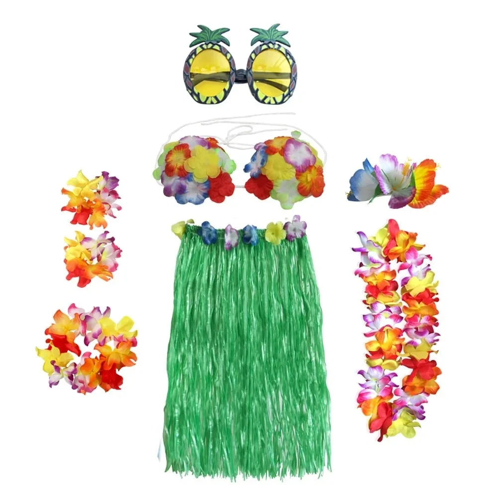 Halloween Costumes Hawaiian Hula Party Outfit Set - Image 9 Halloween Costumes Hawaiian Hula Party Outfit Set - Image 9
