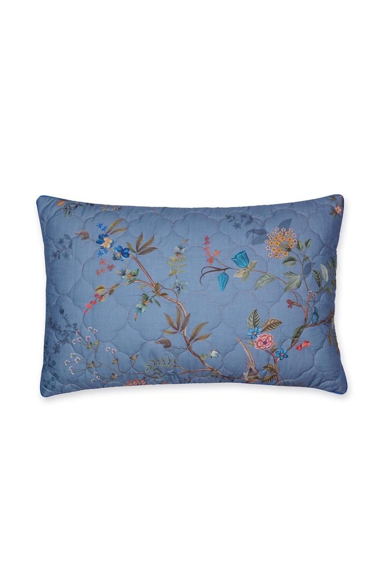 Quilted Cushion Bustani Blue