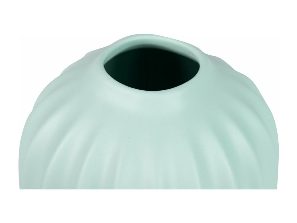 Florero Ceramica Azul Turquesa Mate 17x17x24 Cm