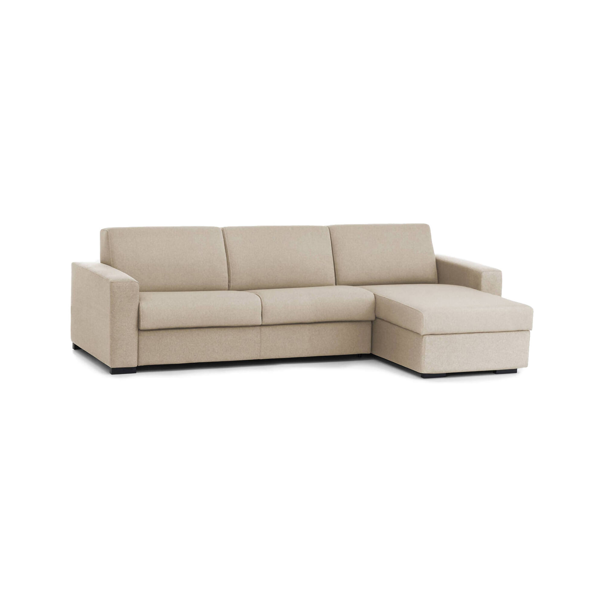 Sofá esquinero en tela beige, 140x95 cm io5660a6