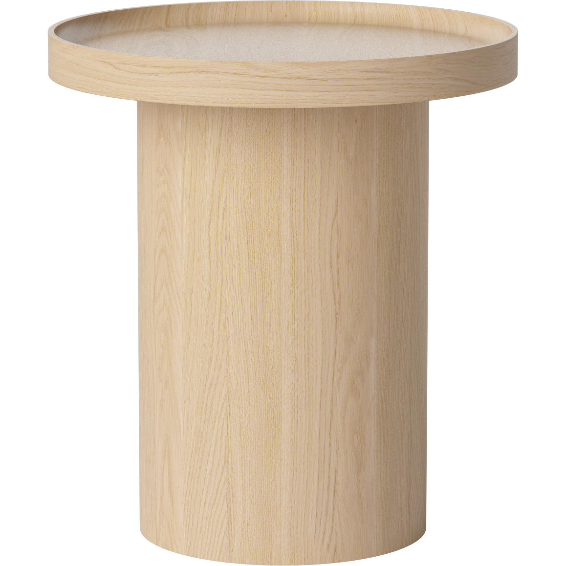 Bolia Plateau Bijzettafel - H 52 x Ø 48 cm - Witgepigmenteerd Gelakt E