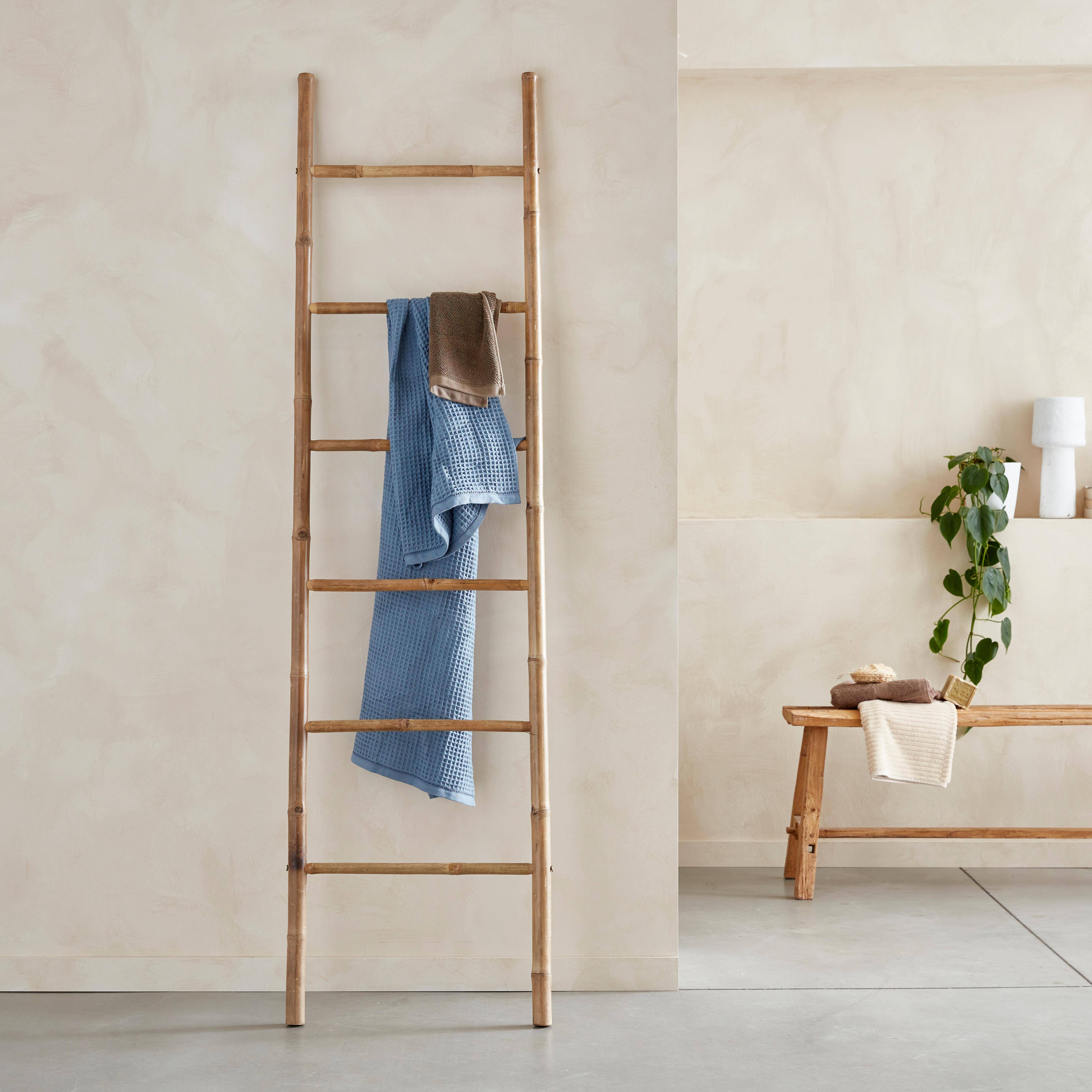 Fidji - Escalera decorativa de bambú con 6 montantes