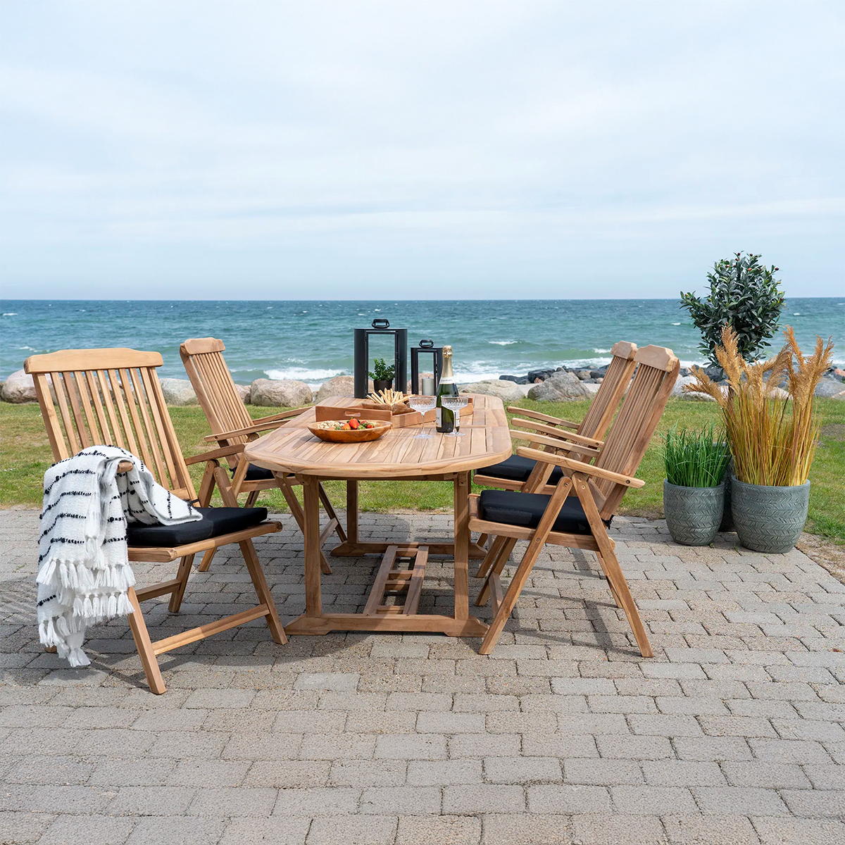 Artichok Seff Uitschuifbare Tuin Tafel Naturel - 180 - 240 x 90 cm