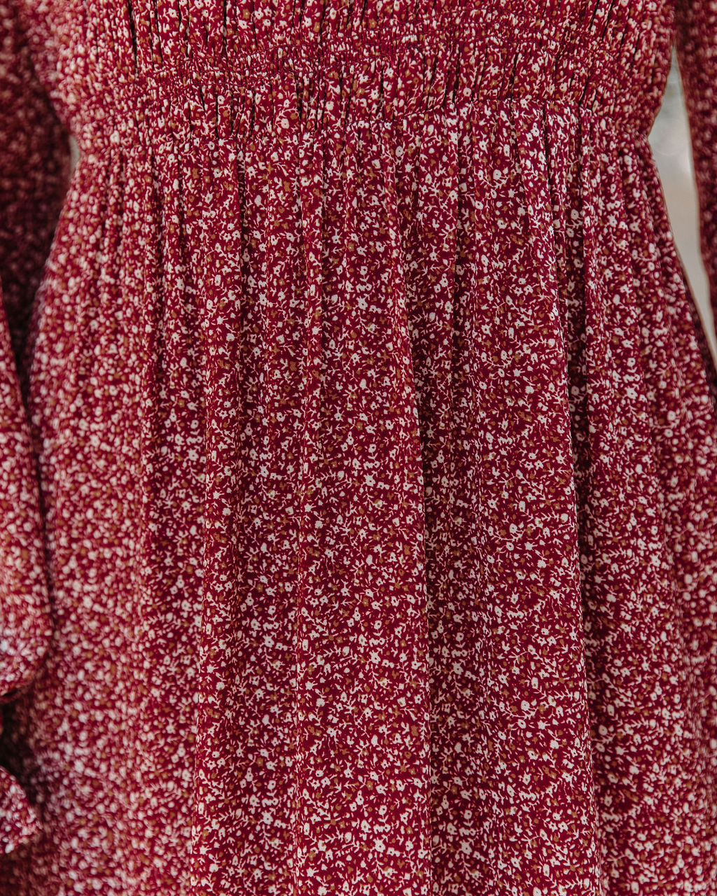Sylvie Floral Shirred Midi Dress - Se7enfashion