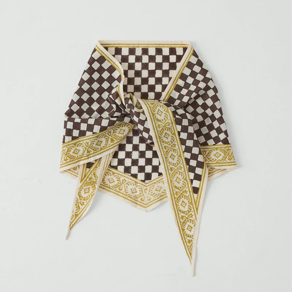 Toast - Bandana Bloc Print Cook Check - Dark Chocolate