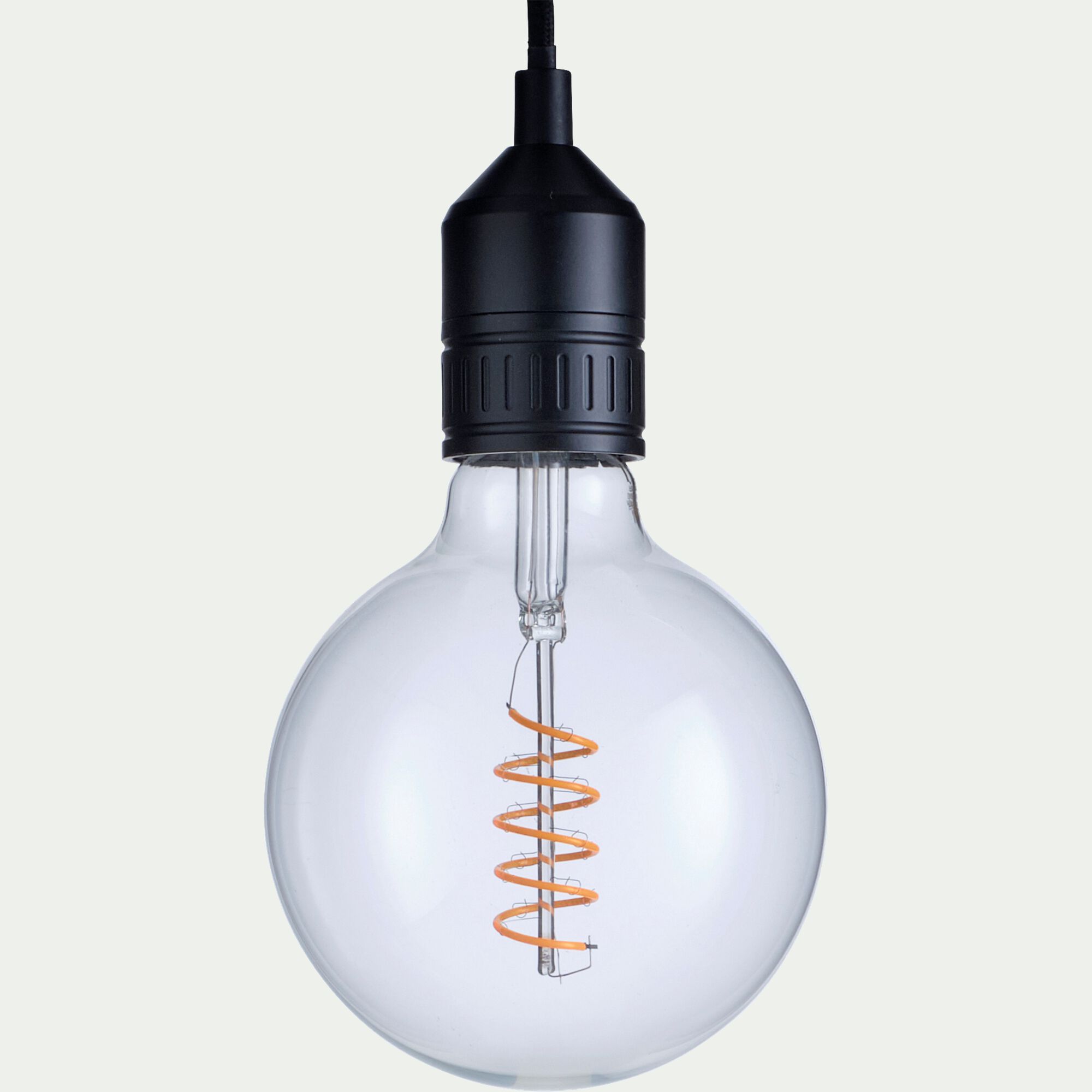 SPIRALE - Ampoule LED globe D12,4cm culot E27 - transparent