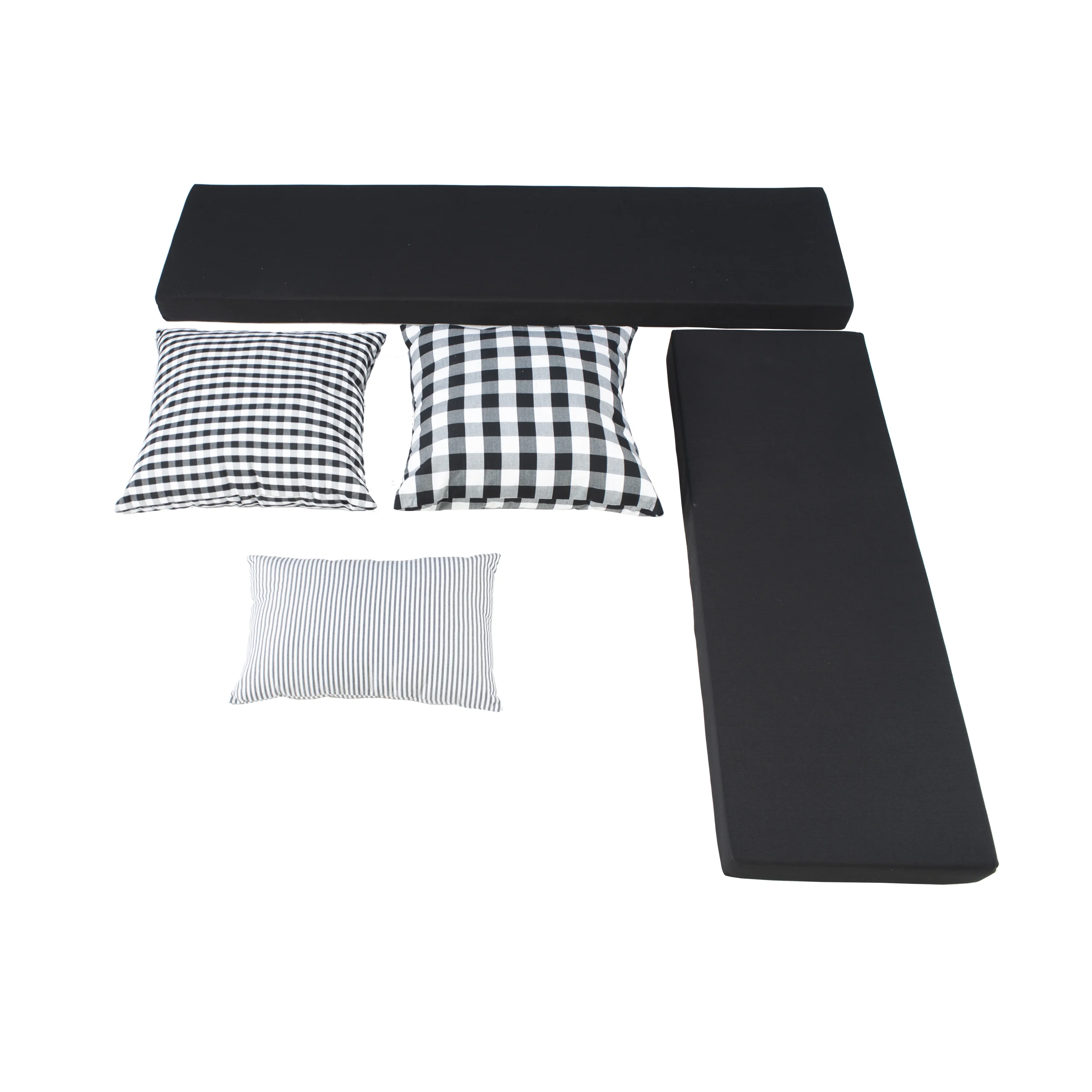 Linon Romero Backless Corner Nook with Storage, 5-Piece Cushion Set, Natural/White/Beige - Image 20