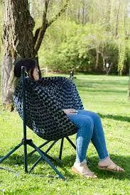 Ozark Trail Steel Folding Hammock Chair With Padded Seat - Blue - Image 2 Ozark Trail Steel Folding Hammock Chair With Padded Seat - Blue - Image 2