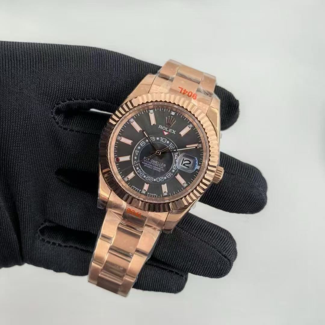 Rolex Sky-Dweller Rhodium Dial Rose Gold Replica 2024 – Jubilee Bracelet