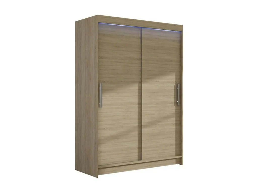 Armario Nidovia en roble, 200x120x58 cm, puertas correderas nzw1705949