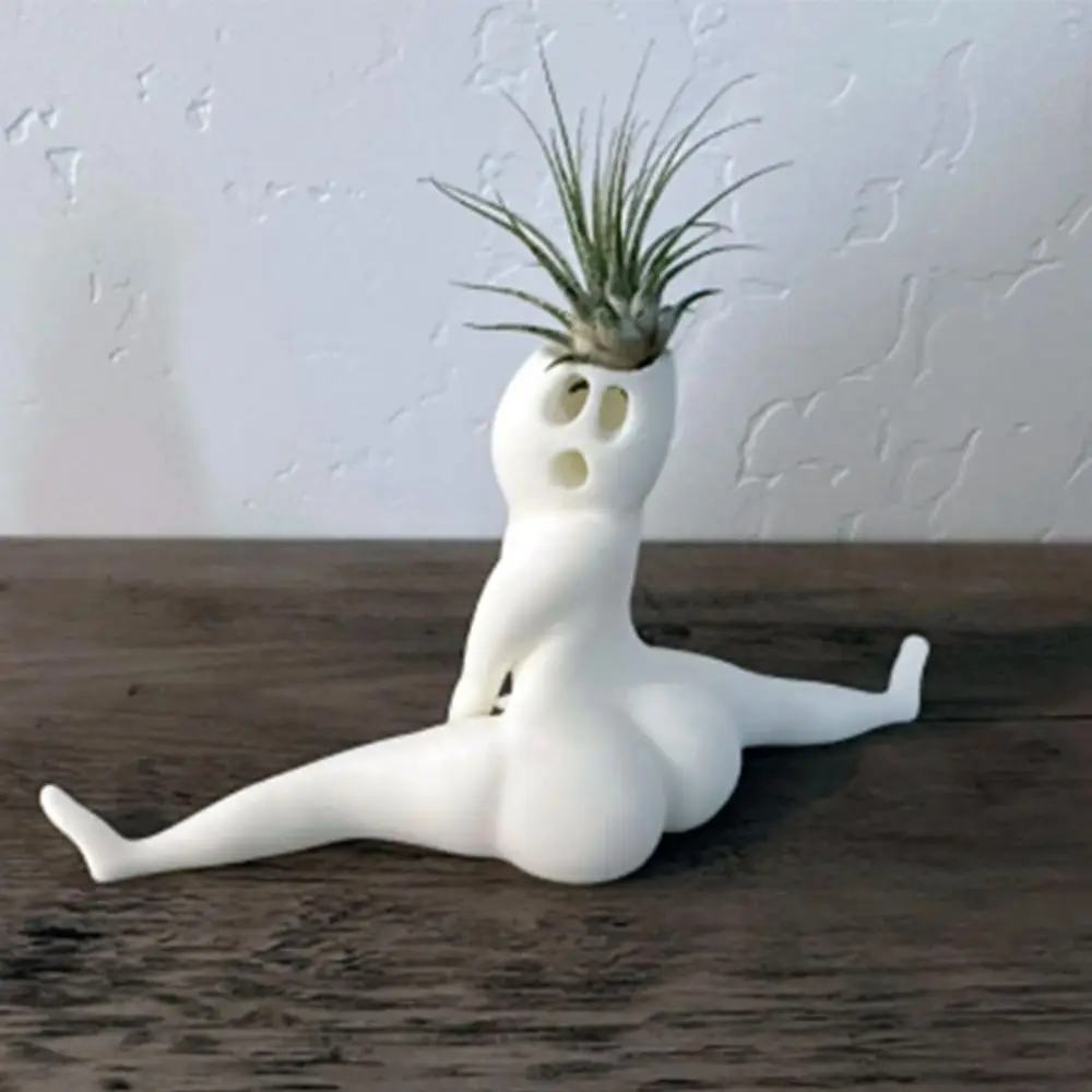 Ghost-Shaped Halloween Resin Air Plant Planter