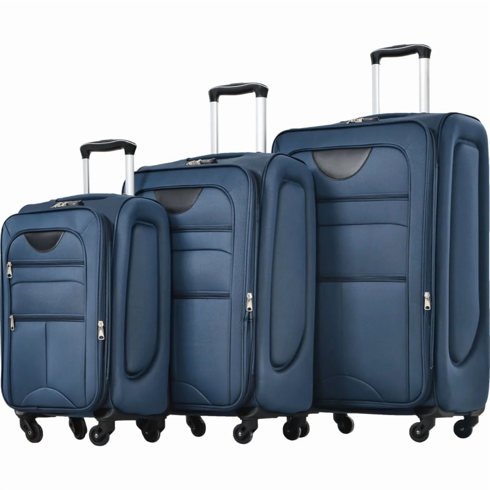 Softside Luggage Expandable 3 Piece Set Suitcase Upright Spinner Softshell Lightweight Luggage Travel Set - Image 38
