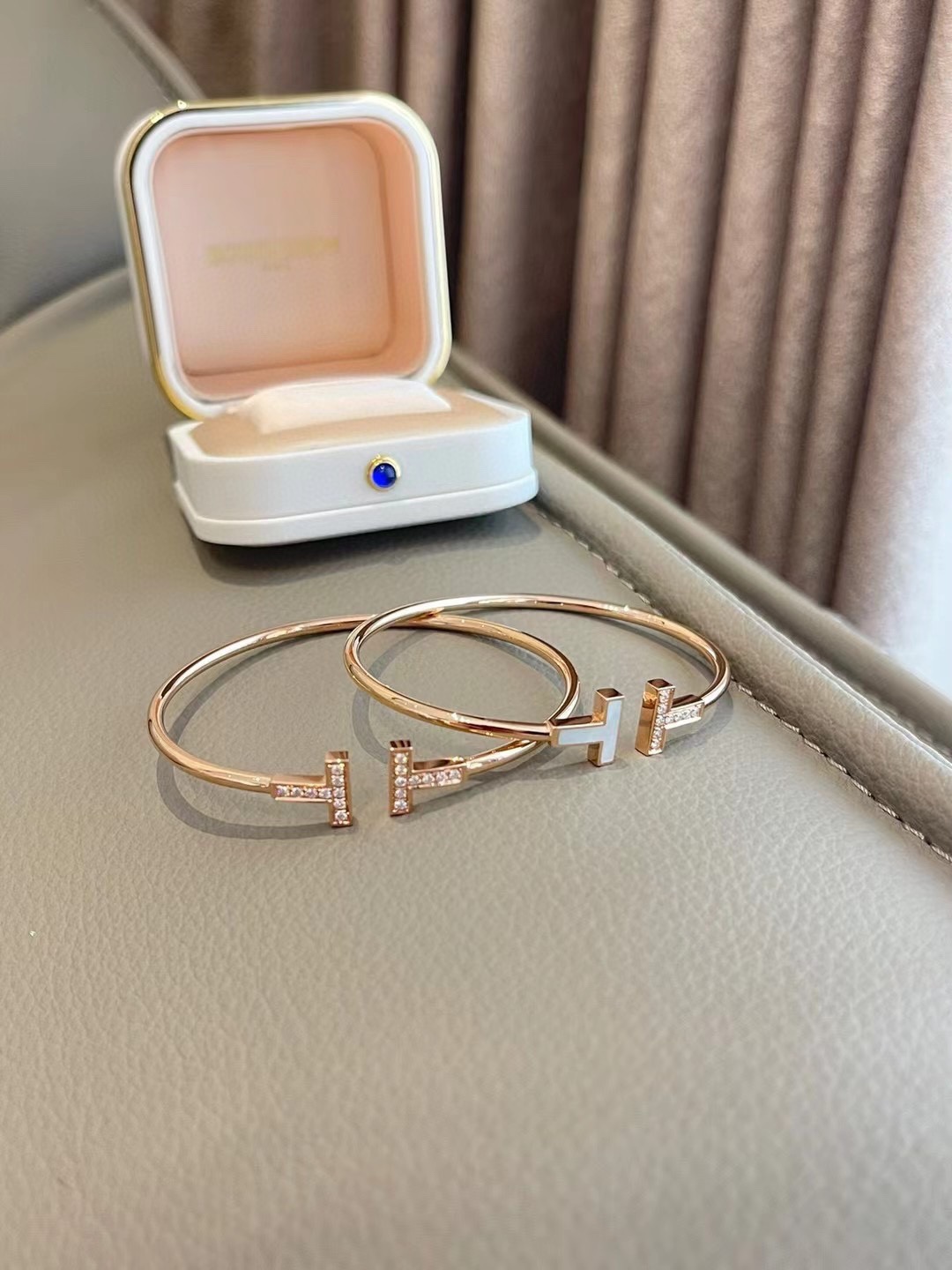 Tiffany Open Cuff Double T Bangle Bracelet - Original Replica Club