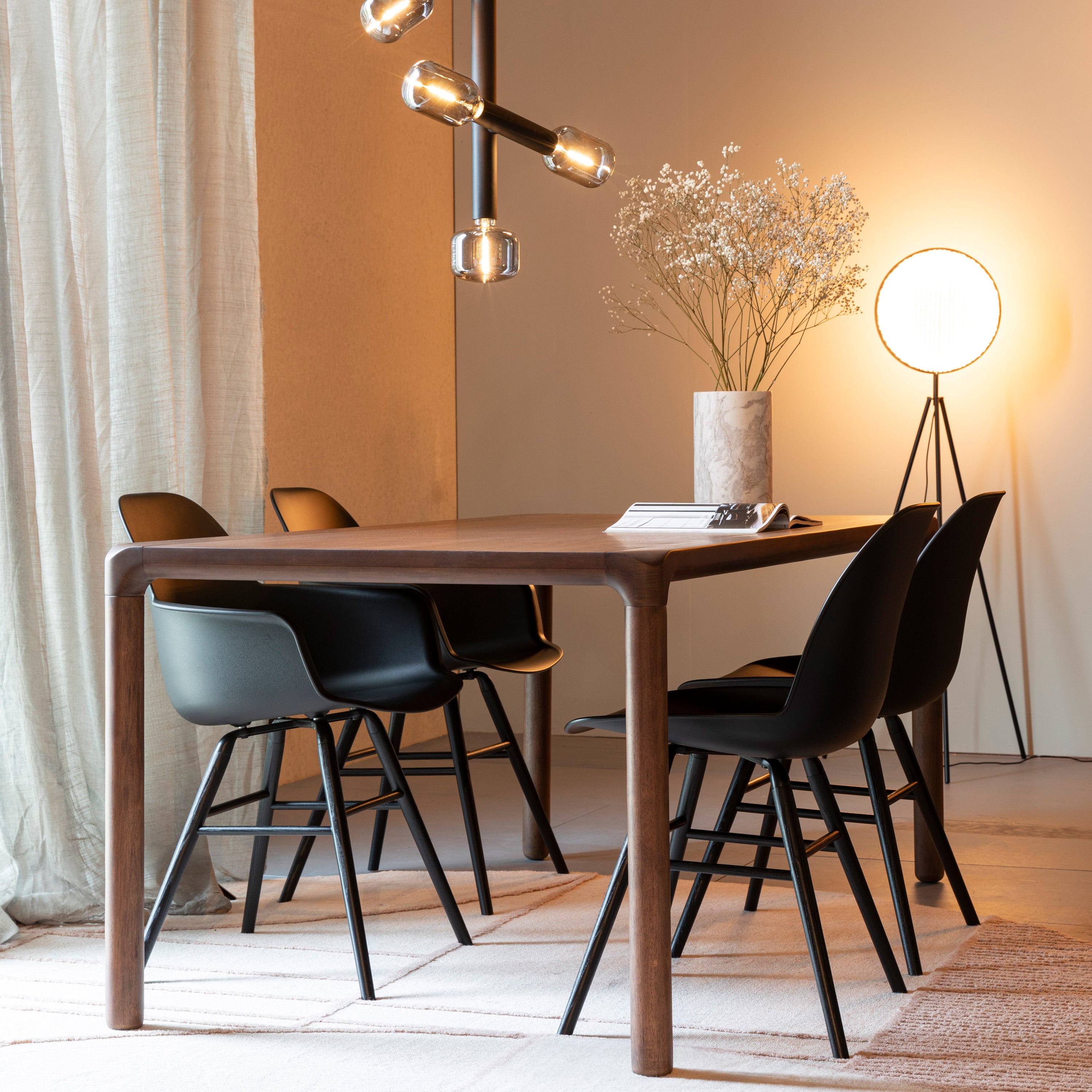 Zuiver Storm Eettafel - 220 x 90 cm - Donkerbruin