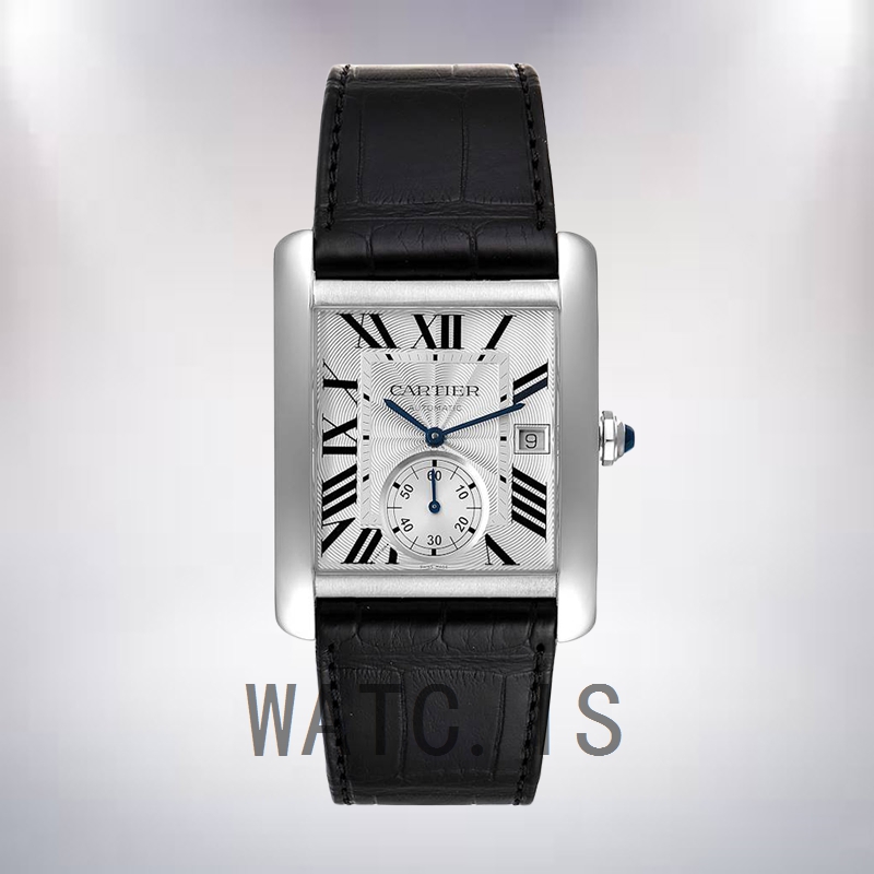 Cartier Tank MC W5330003  Men's Silver Dial Strap