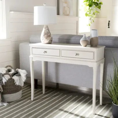 2-Drawer Console Table with Elegant French Country Design