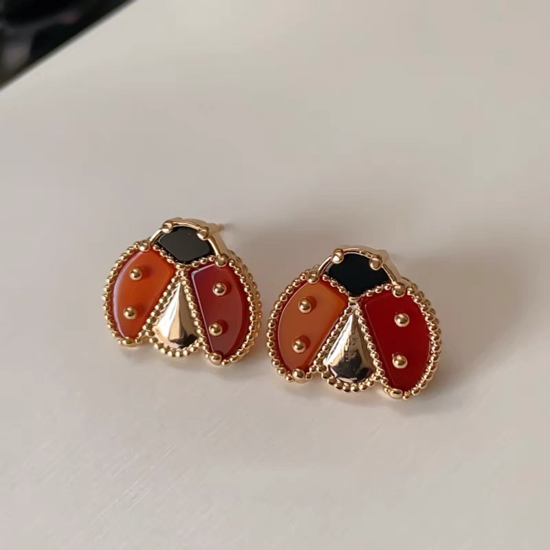 VCA Lucky Spring Ladybug Earrings - Original Replica Club