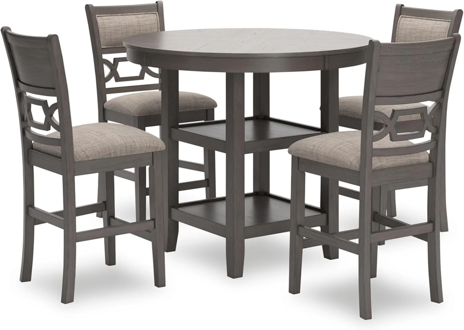 Signature Design by Ashley Bridson 5 Piece Dining Room Set Includes Table 4 Ladderback Barstools