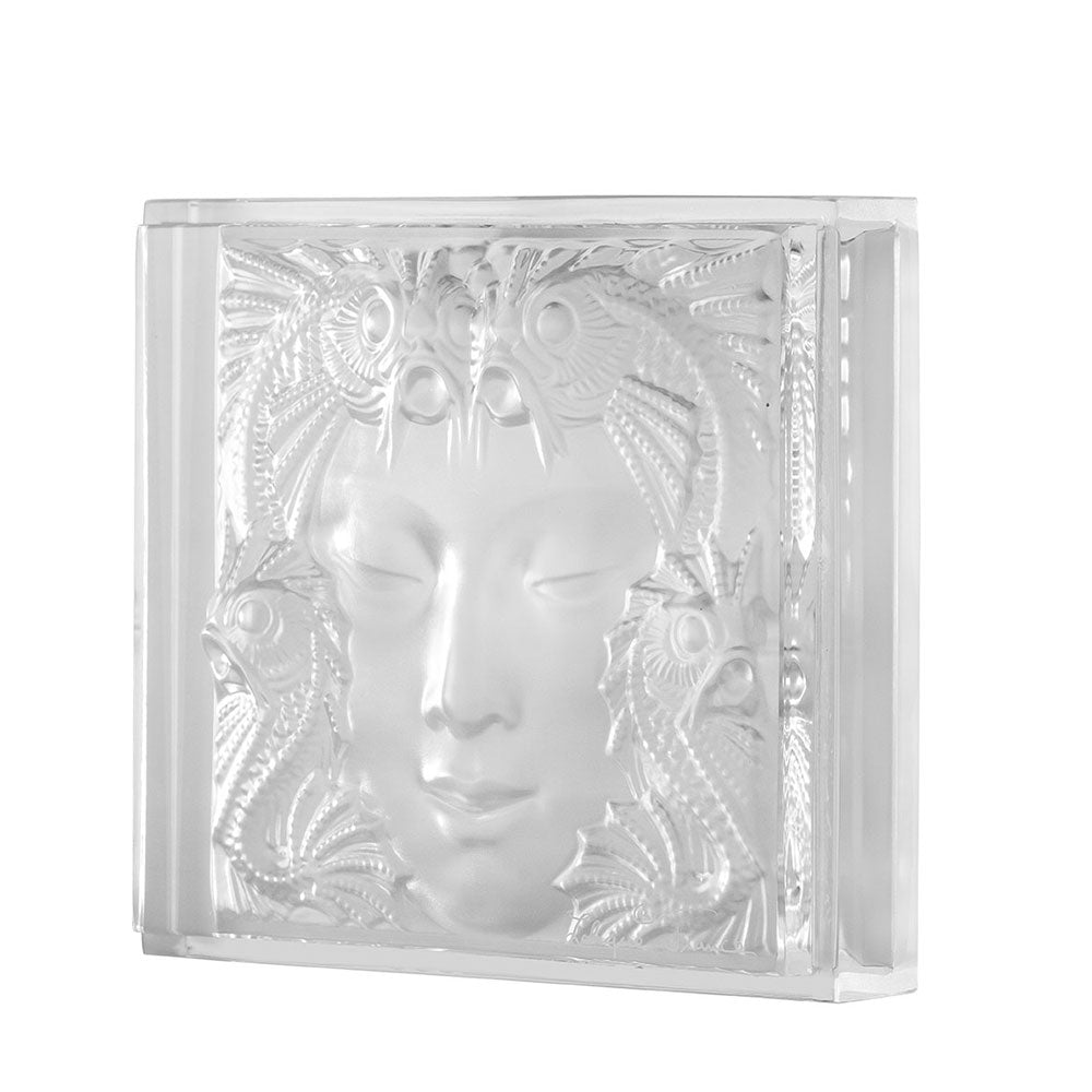 PANNEAU DÉCORATIF RÉVÉLATION MASQUE DE FEMME - CRISTAL INCOLORE, NON MIROITÉ