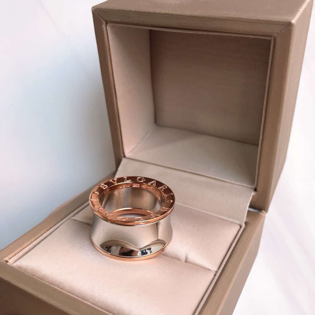 Bvlgari Rose Gold Mixed Metal Color Mirror Ring - Original Replica Club
